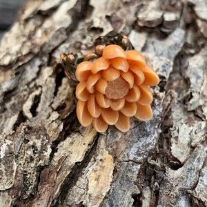 Rusted Orange - Antique Copper Filigree Ring